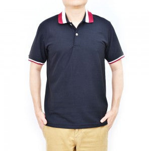 Stripe-Trim Athletic Mesh Tee