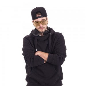 Vegan Leather-Sleeved Bomber Jacket